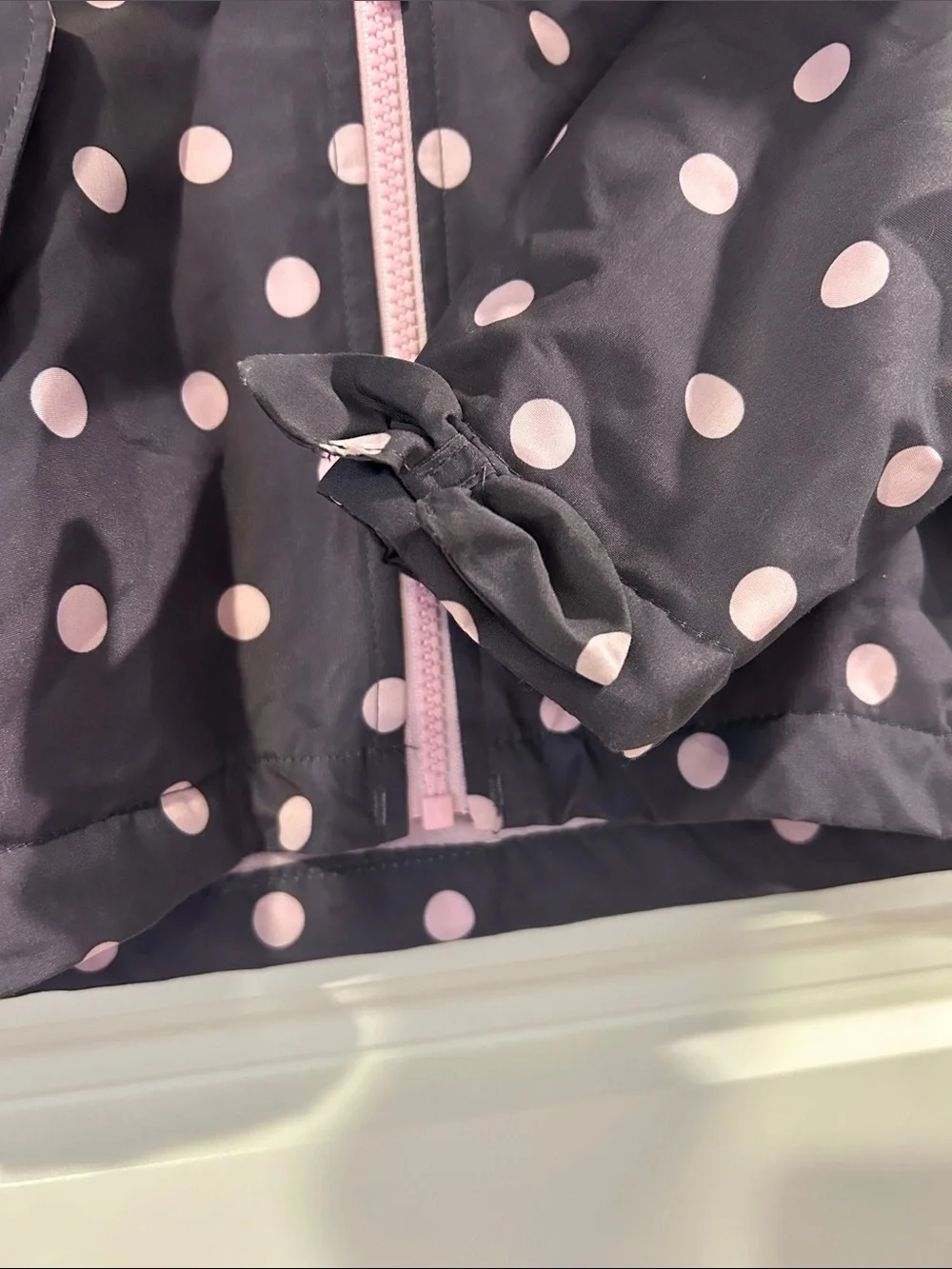 Carter's Gray Jacket with Pink Polka Dots